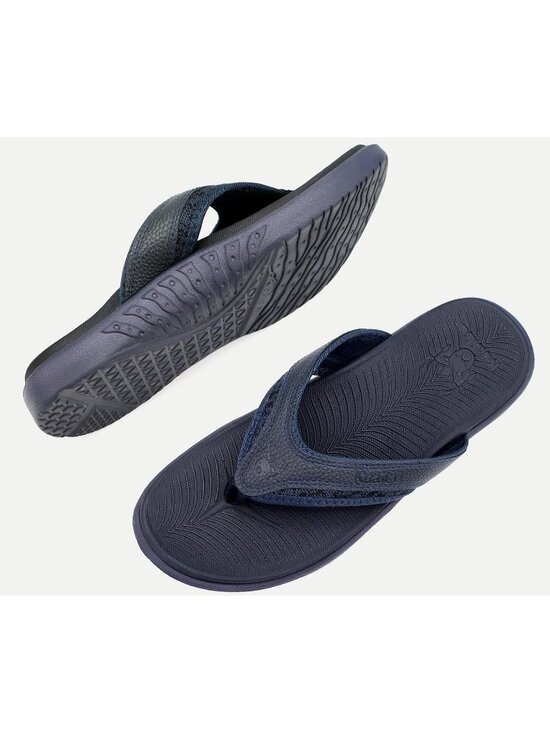 Mens Dark Blue Arch Support Sport Flip Flops Comfort Orthotic Thong Sandal Shoes main image 6